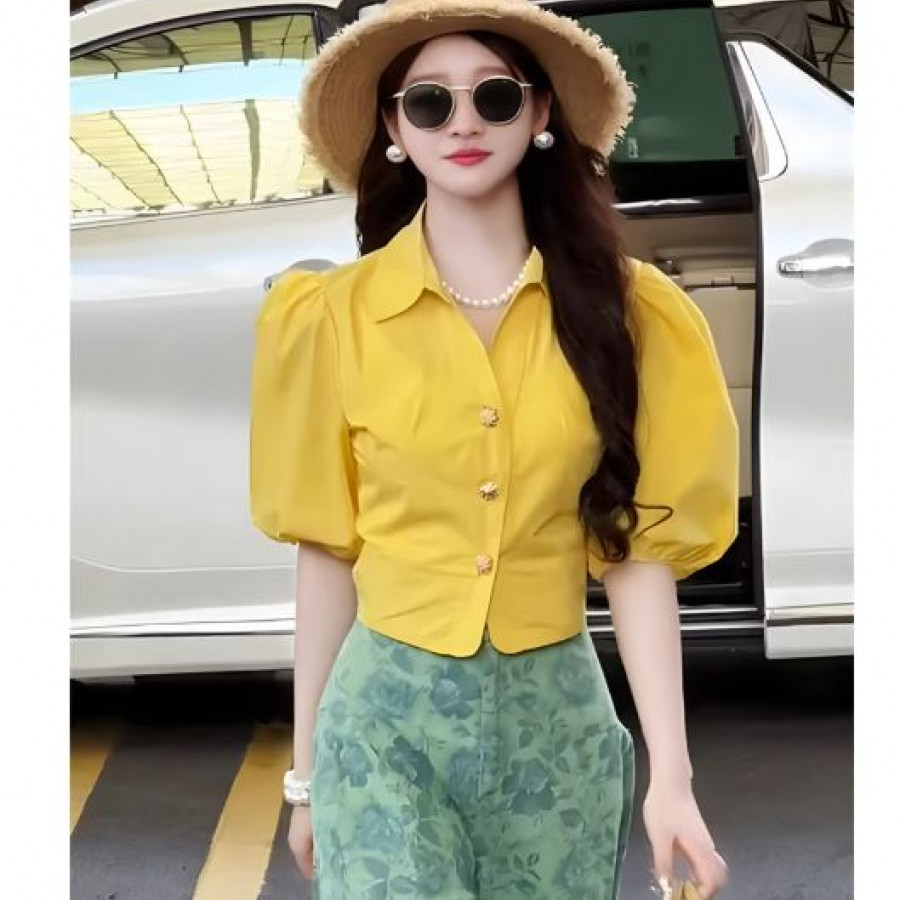 Блузка женская, арт ОФ23, цвет: жёлтый