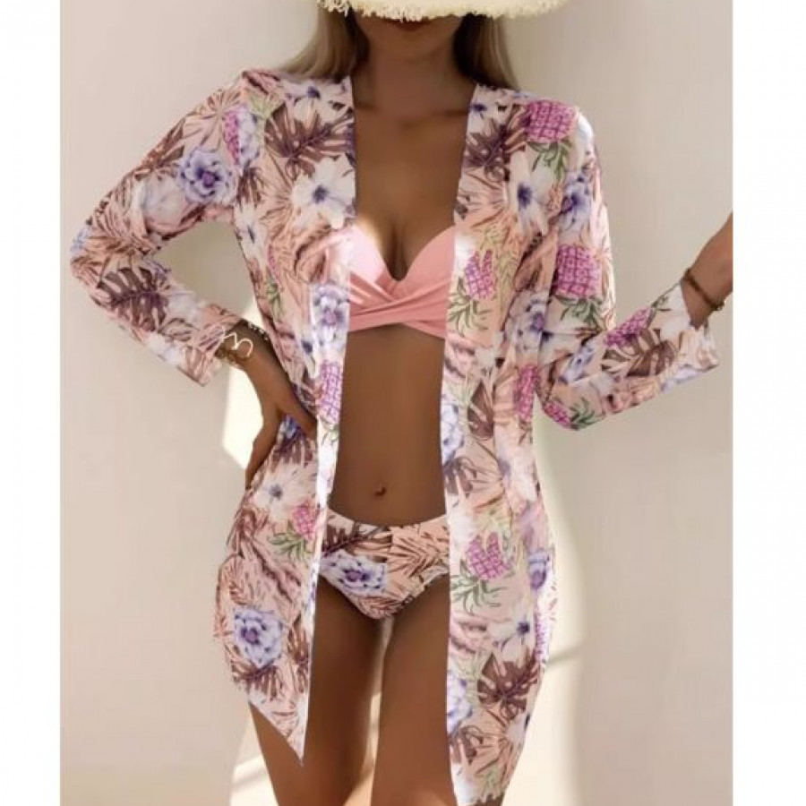 Купальник из 3 частей, арт КП1, цвет:  гуашь