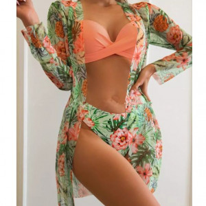 Купальник из 3 частей, арт КП1, цвет: персиковый