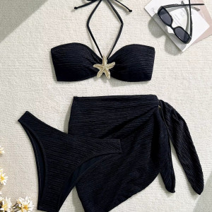 Купальник из 3 частей, арт КП2, цвет: чёрный