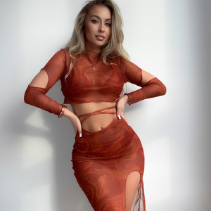 Купальник из 4 предметов, арт КП34, цвет: янтарь