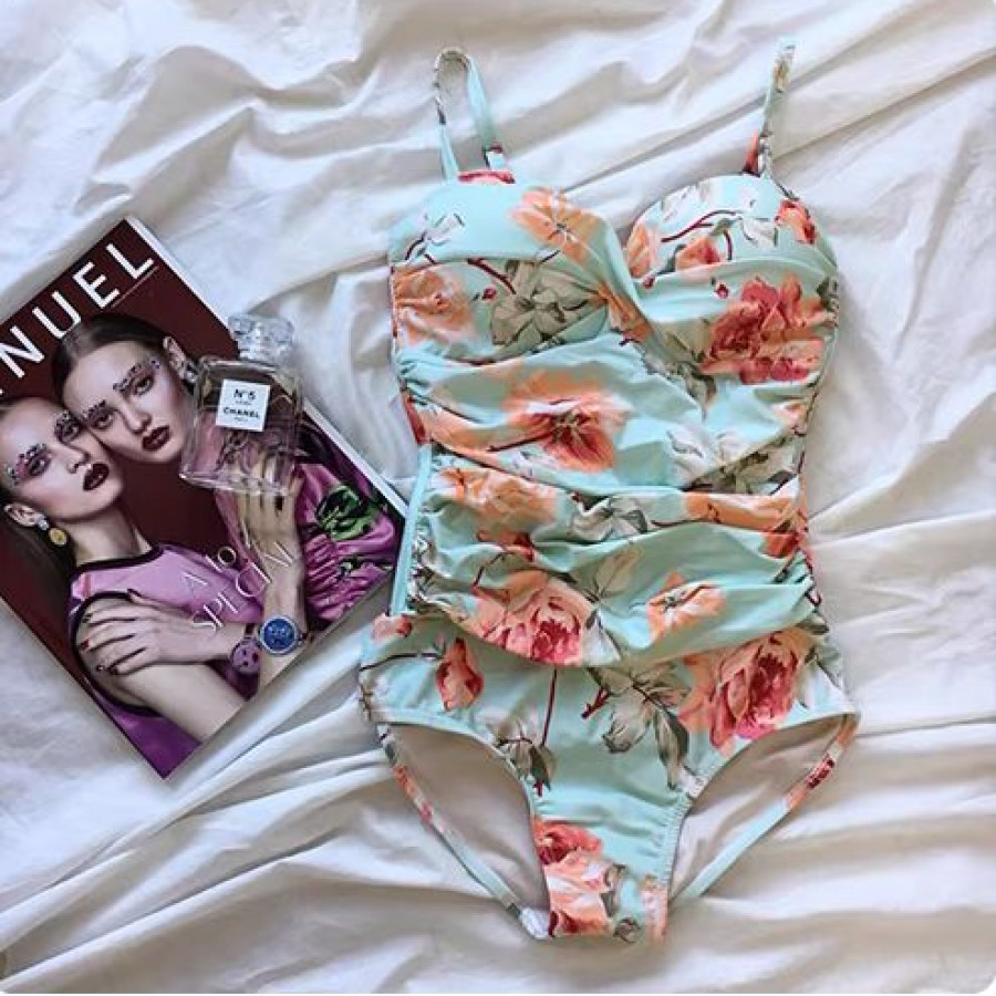 Купальник слитный, арт КП33, цвет: цветы