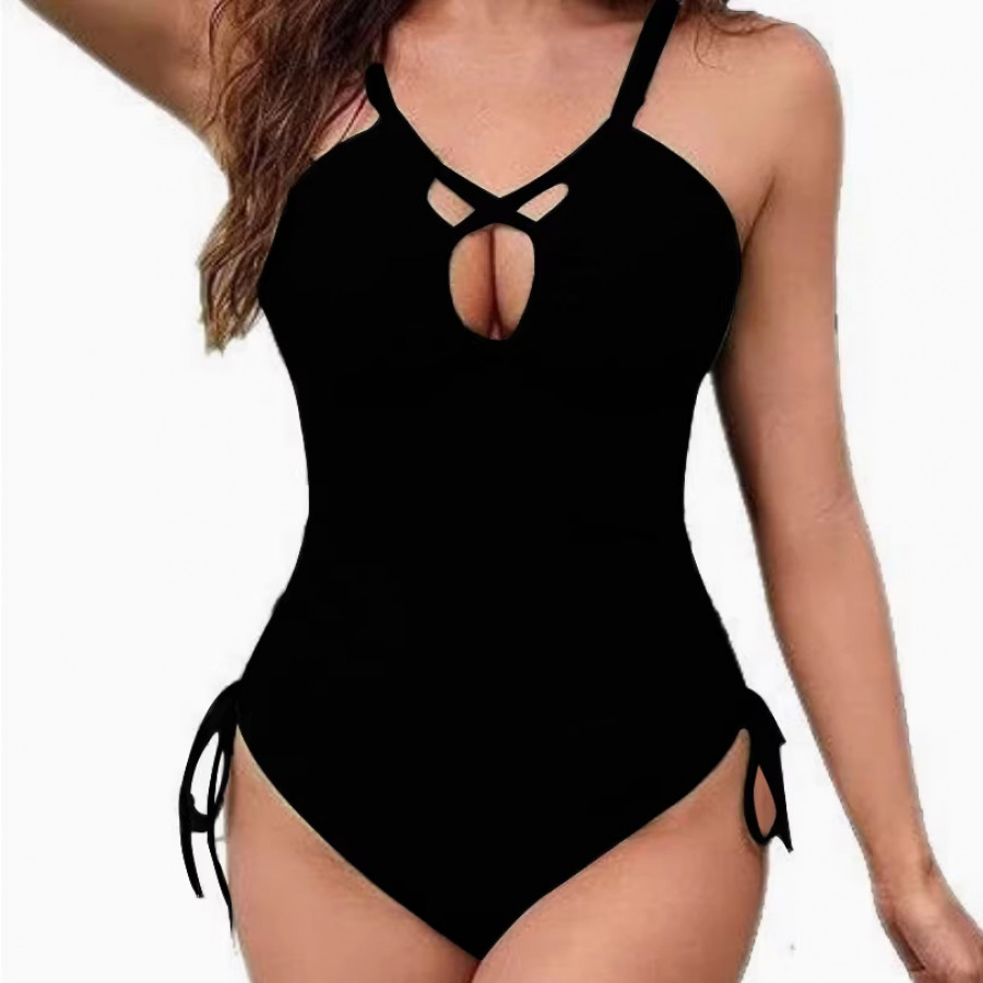 Купальник слитный, арт КП35, цвет:чёрный