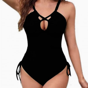 Купальник слитный, арт КП35, цвет:чёрный