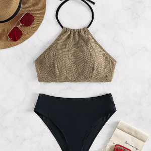 Купальник из 2 предметов, арт КП37, цвет:чёрный