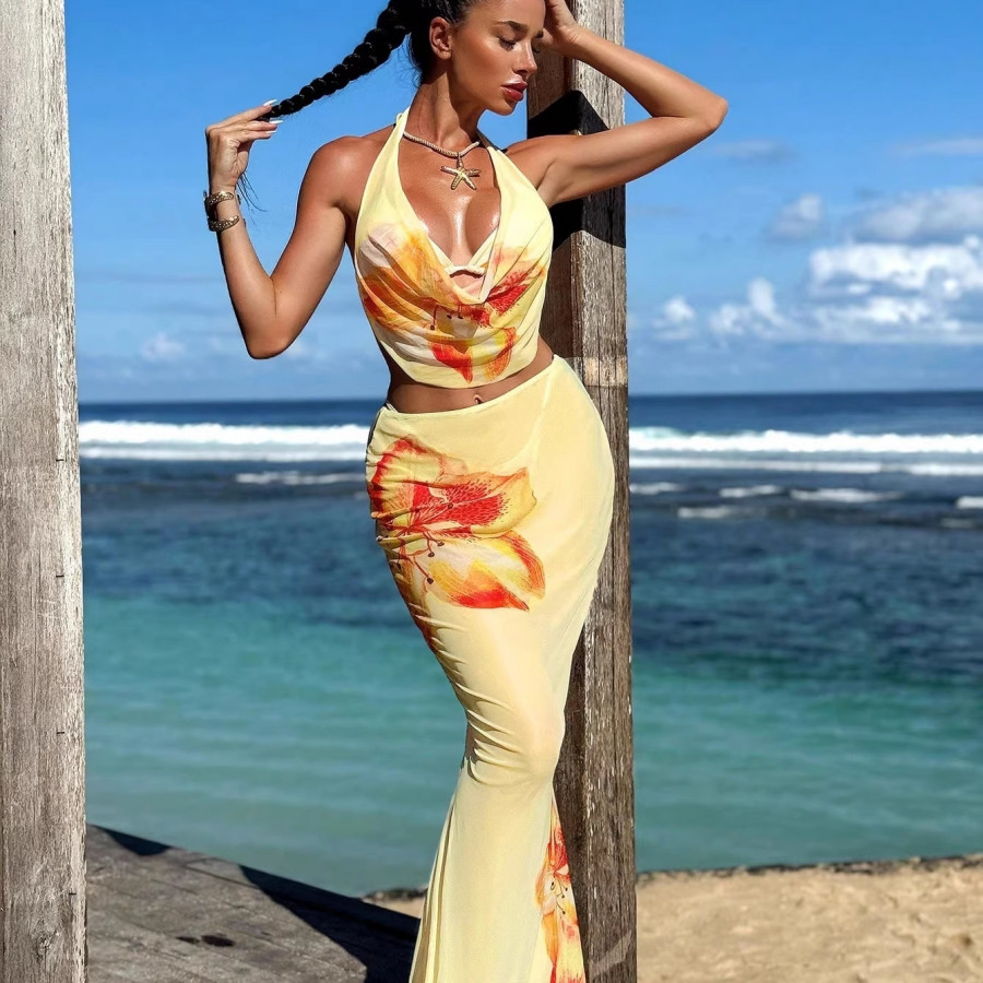 Купальник из 4 предметов, арт КП41, цвет:жёлтый