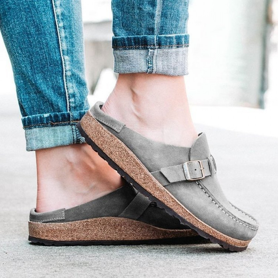 Сабо женские арт ОБ334, цвет: серый