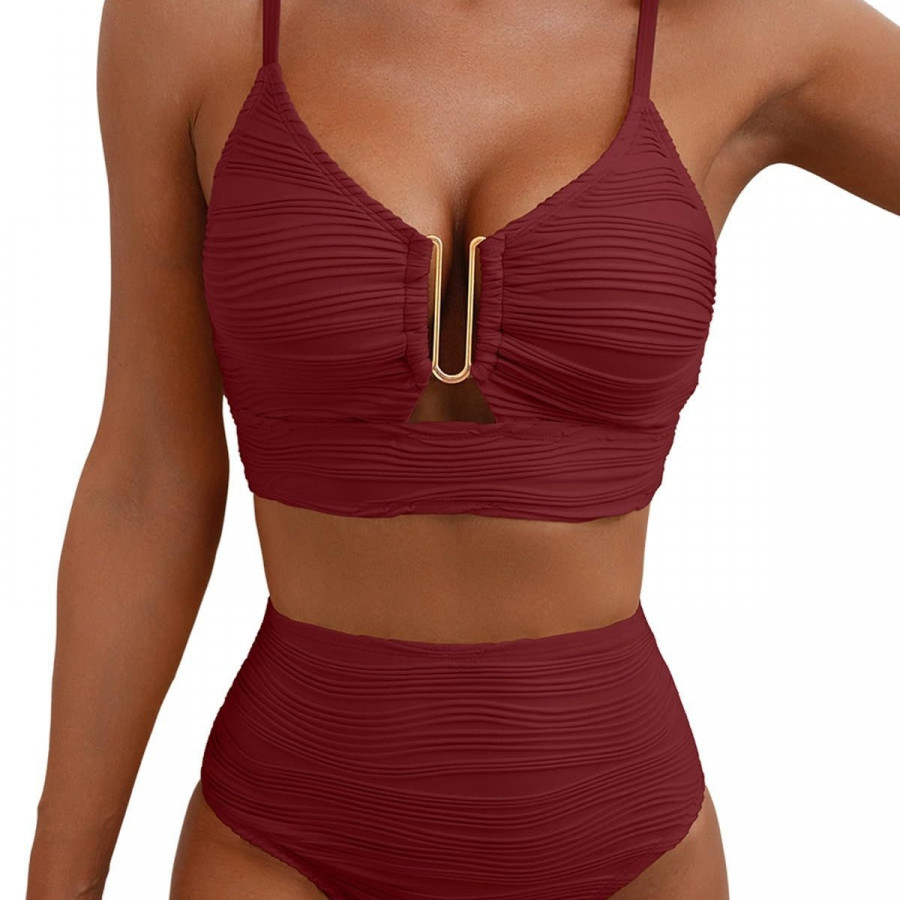 Купальник из 2 предметов, арт КП42, цвет: винно-красный