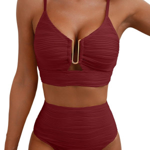 Купальник из 2 предметов, арт КП42, цвет: винно-красный